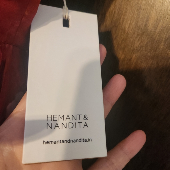 NWT HEMANT & NANDITA Vibrant Red Dress - Picture 6 of 16